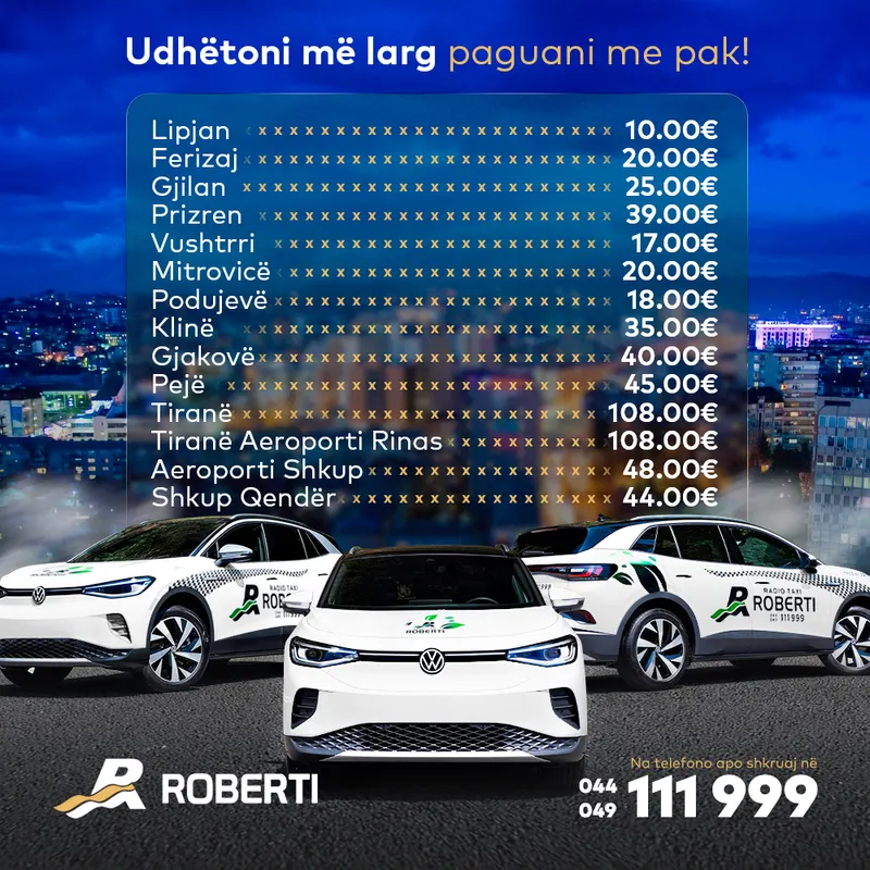 Taxi Roberti social post: Oferta